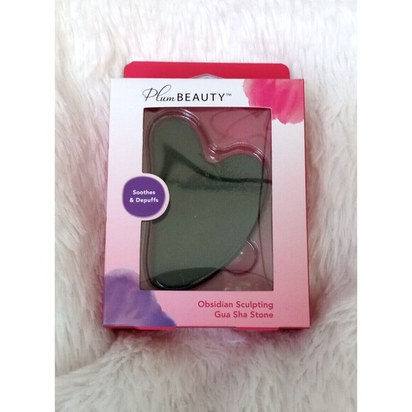 Plum Beauty Obsidian Sculpting Gua Sha Stone (Soothes & Depuffs) NEW SEALED!!! - Picture 3 of 6